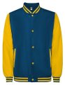 Baseball Jacket Roly California CQ6440 Cobalt Blue-Golden Yellow